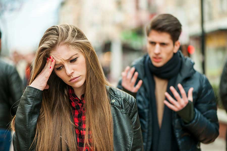 Couple arguing