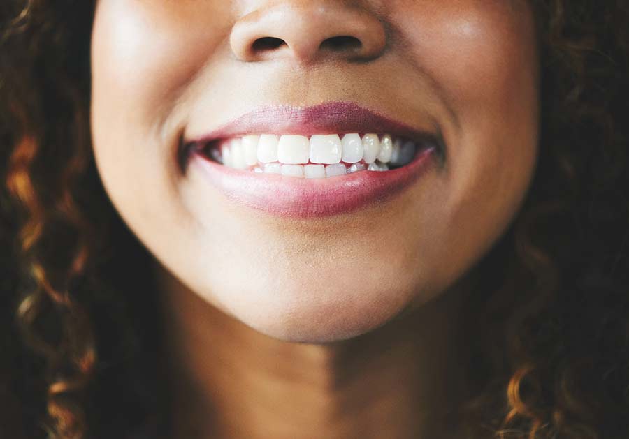 Young lady's beautiful smile