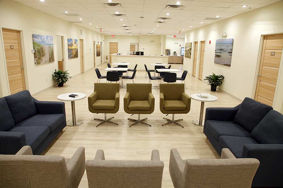 Common area at Beach House Rehab Center
