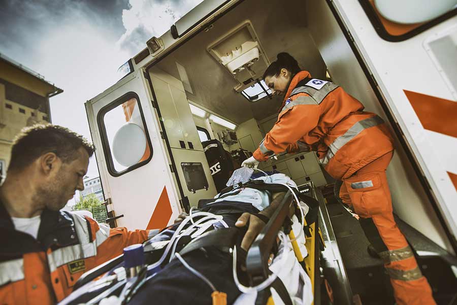 EMT's work on an overdose victim