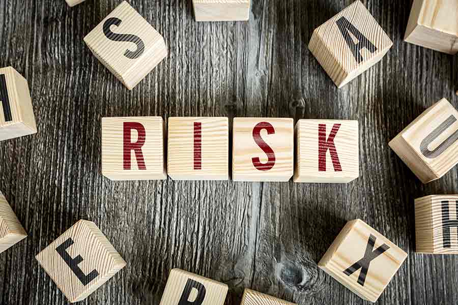 risk spelled in block letters