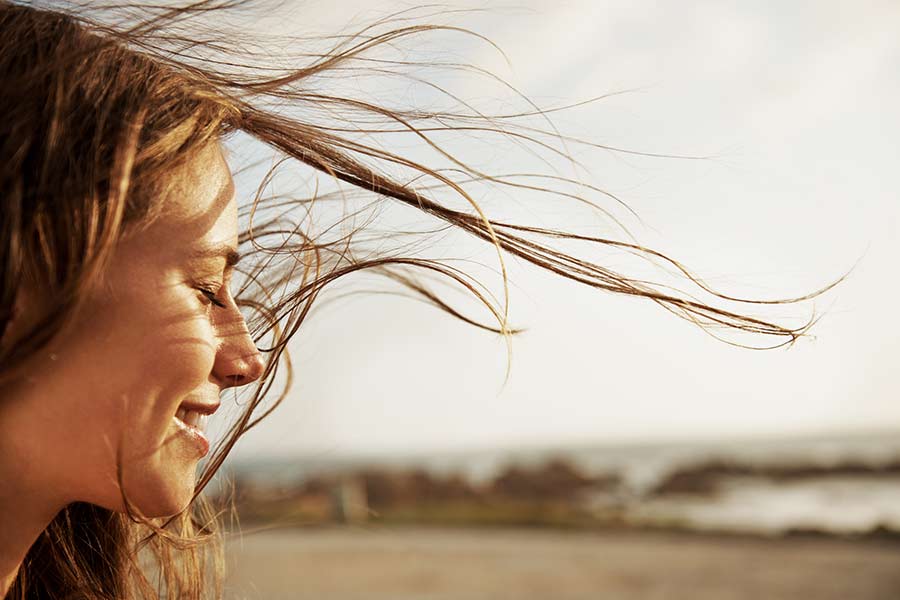 Young woman smiling