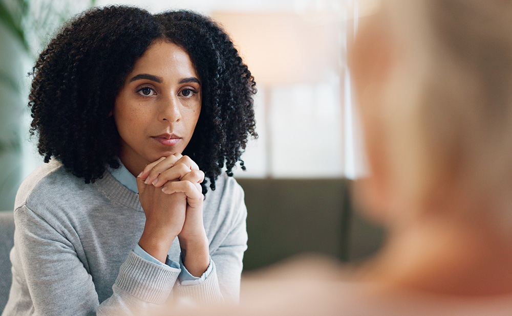 woman with therapist