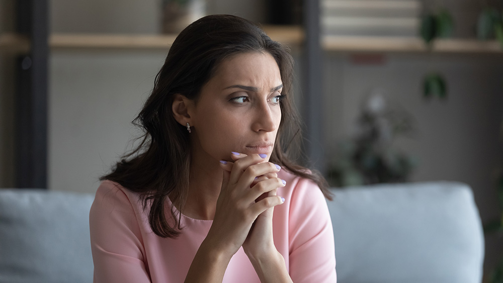 Woman in deep thought