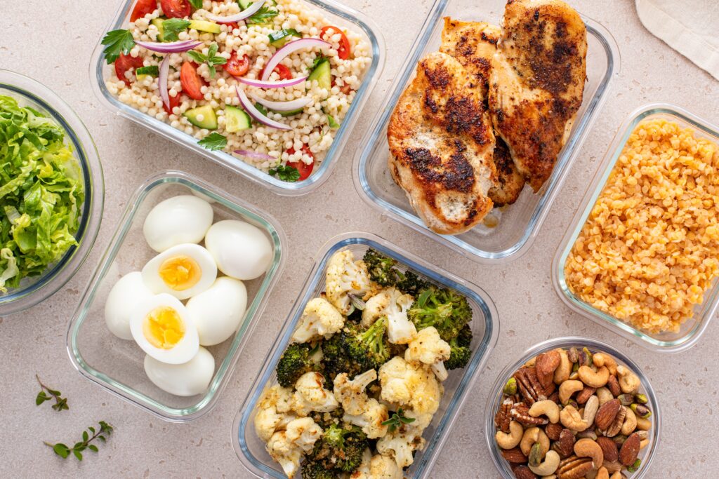 A nutritious selection of foods, emphasizing the role of healthy eating in supporting recovery.